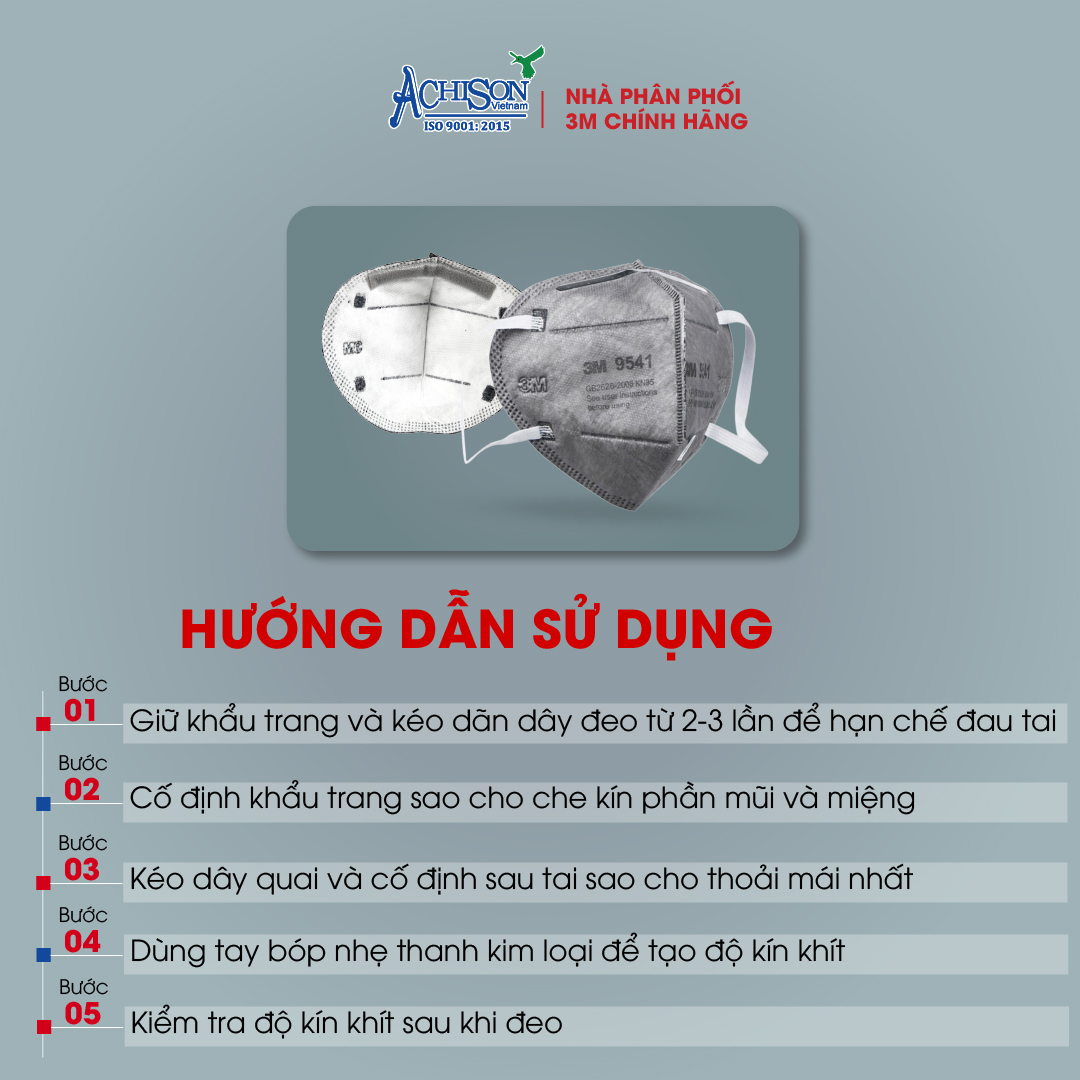 Cách đeo Khẩu trang 3M than hoạt tính
