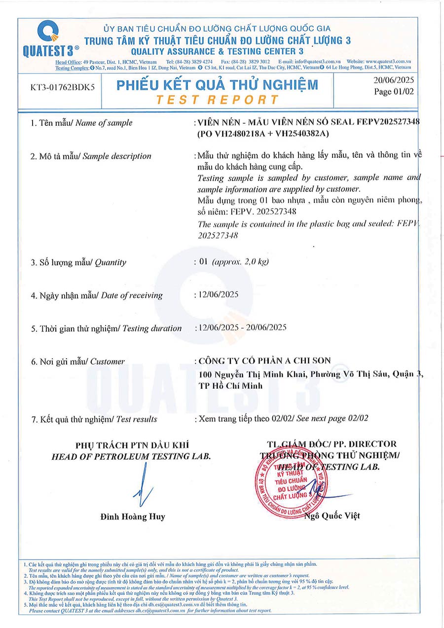 phieu ket qua thu nghiem vien nen xuat khau 1